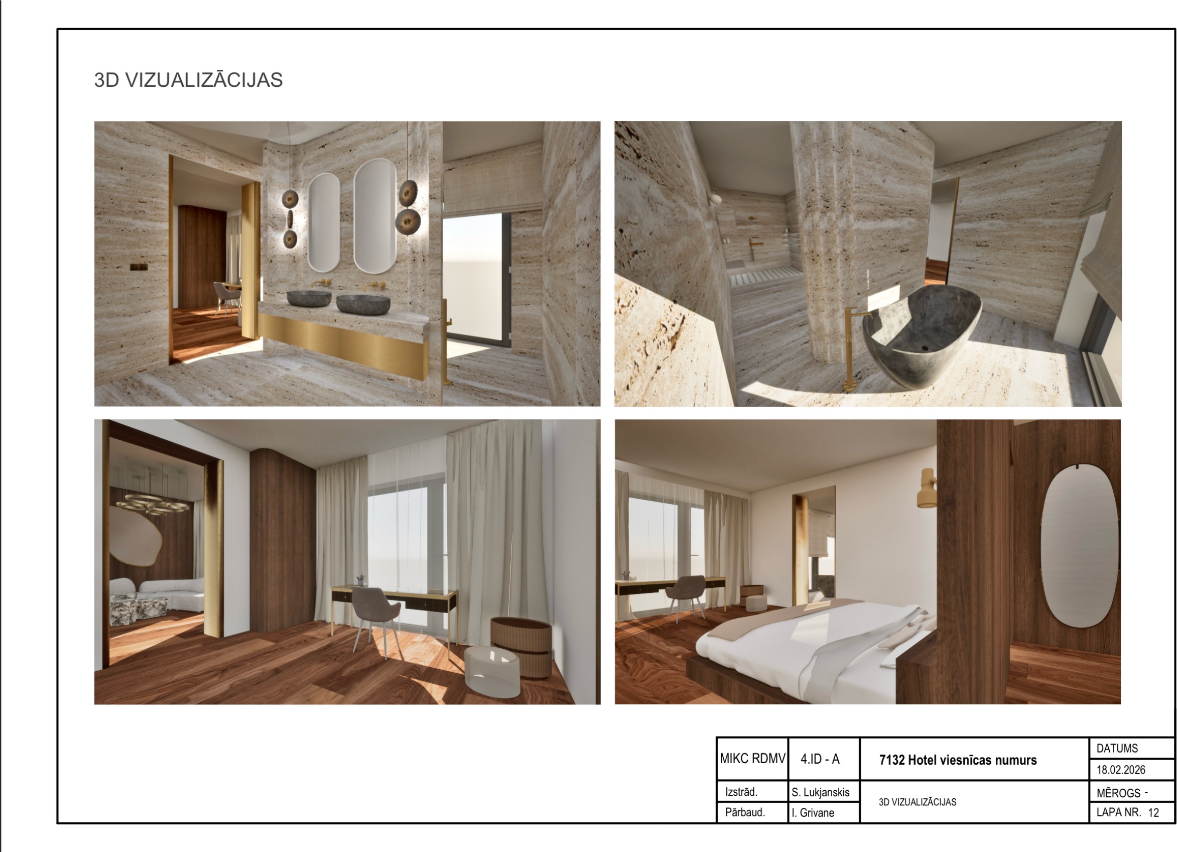 7132 Hotel technical drawing — 3D Visualizations II
