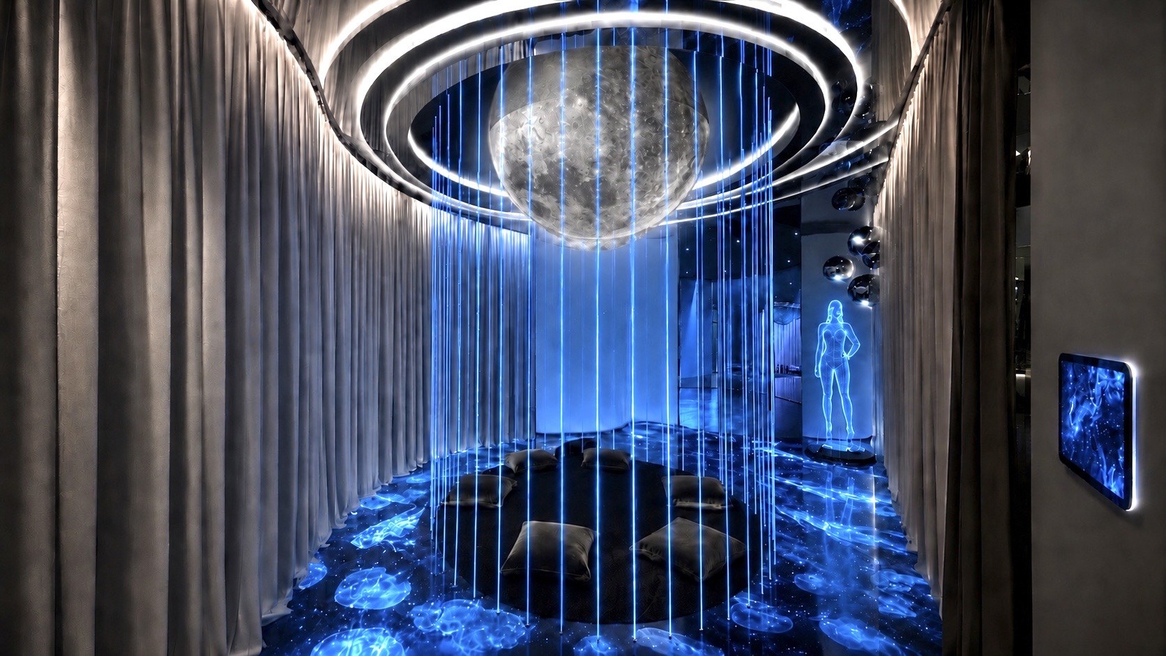 Ritual zone in blue light