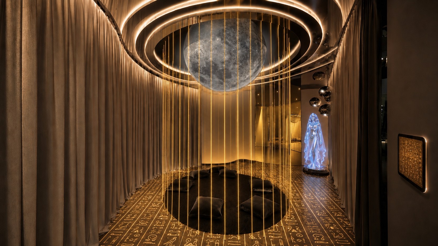 Ritual zone in gold light