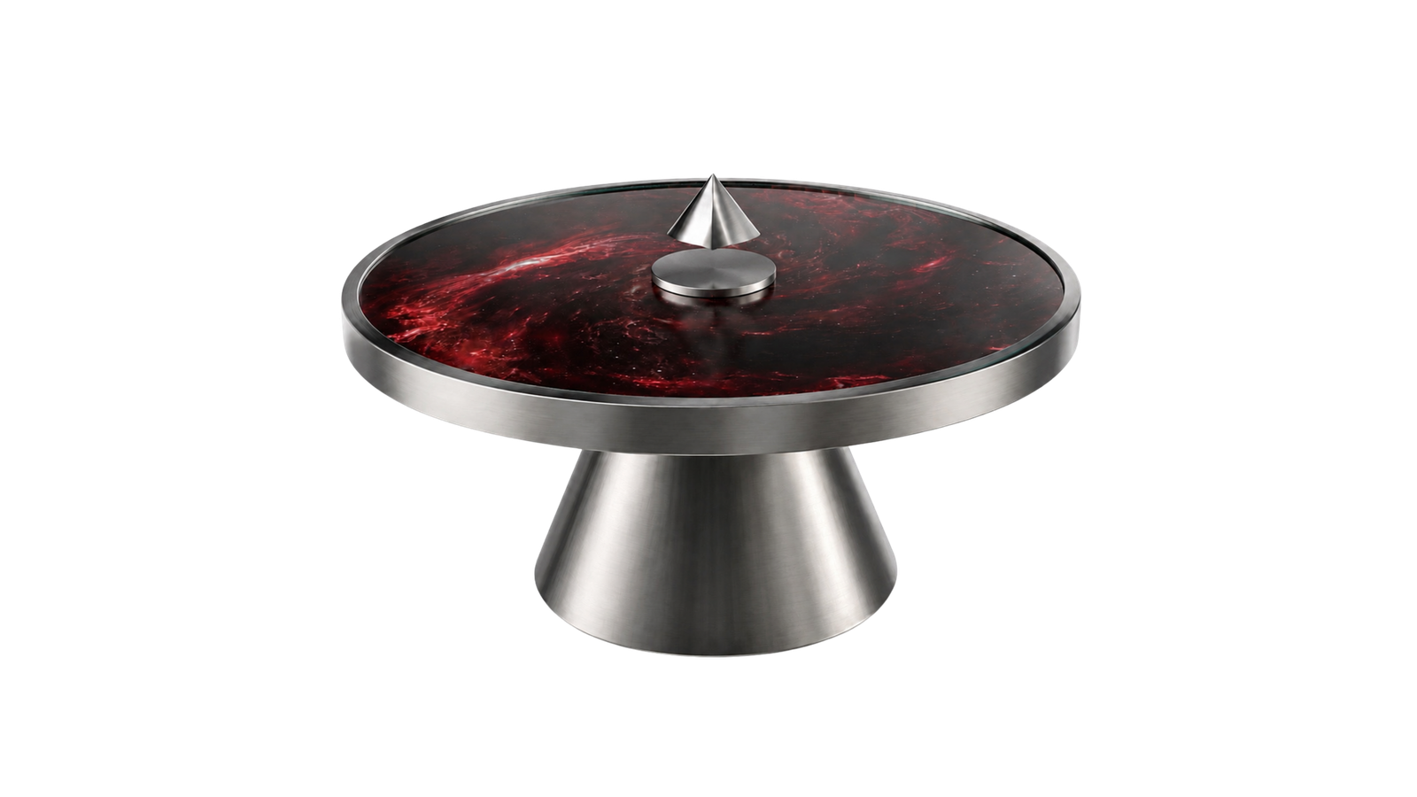 Isolated product shot of the levitating pyramid table